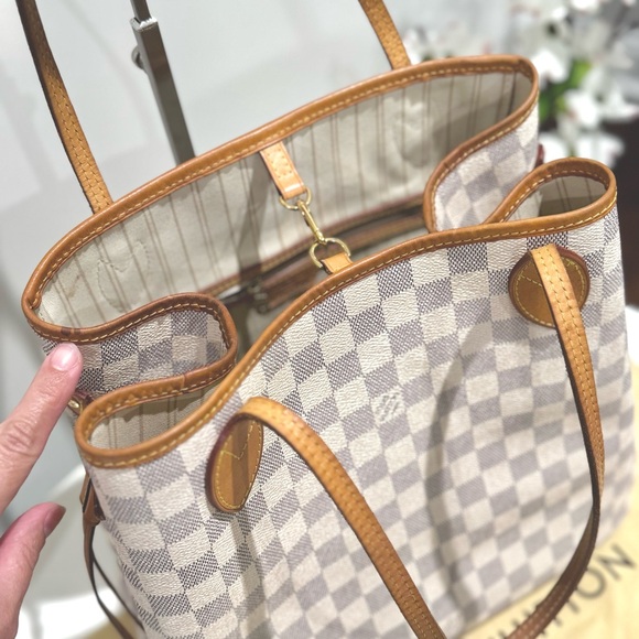 Louis Vuitton Neverfull MM Damier Azur Tote Bag - Picture 11 of 14
